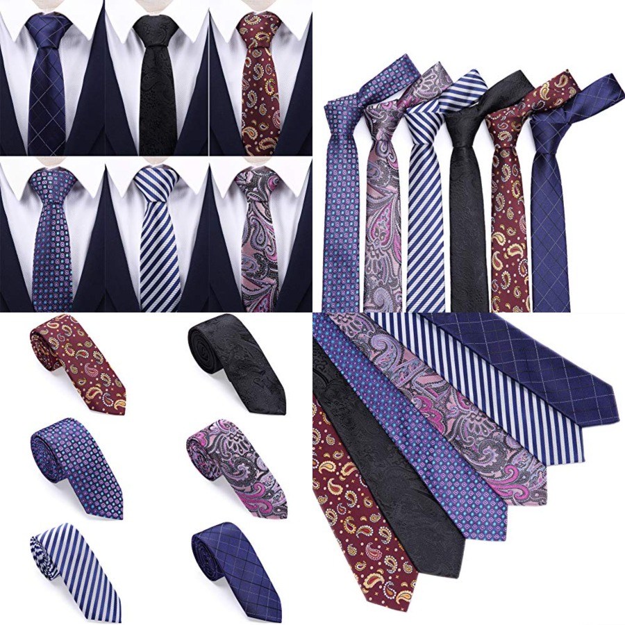 Skinny Tie Men - 4 Packs Skinny Neckties for Men