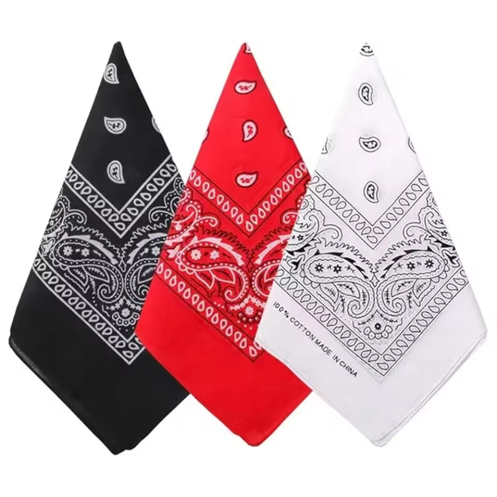 Ascot Neck Scarf - Hip Hop Cowboy Paisley Scarf Large