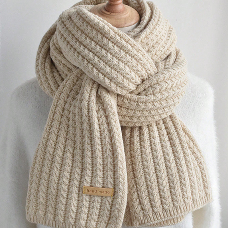 Thick Cable Knit Warm Cashmere - Muffler Men Wool บทวิจารณ์และราคา