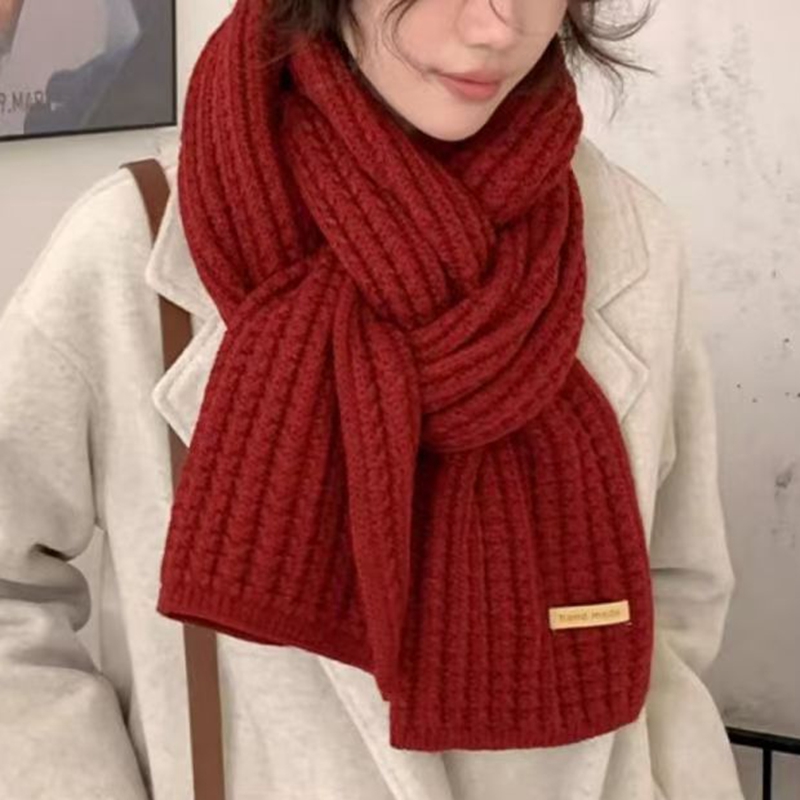 Thick Cable Knit Warm Cashmere - Muffler Men Wool บทวิจารณ์และราคา