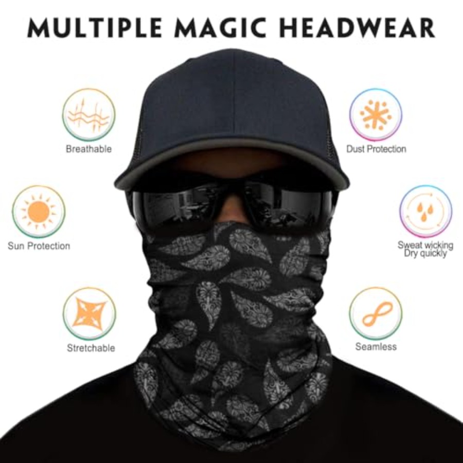 Neck Gaiter for Men Women Head - Face Scarf Mask บทวิจารณ์และราคา