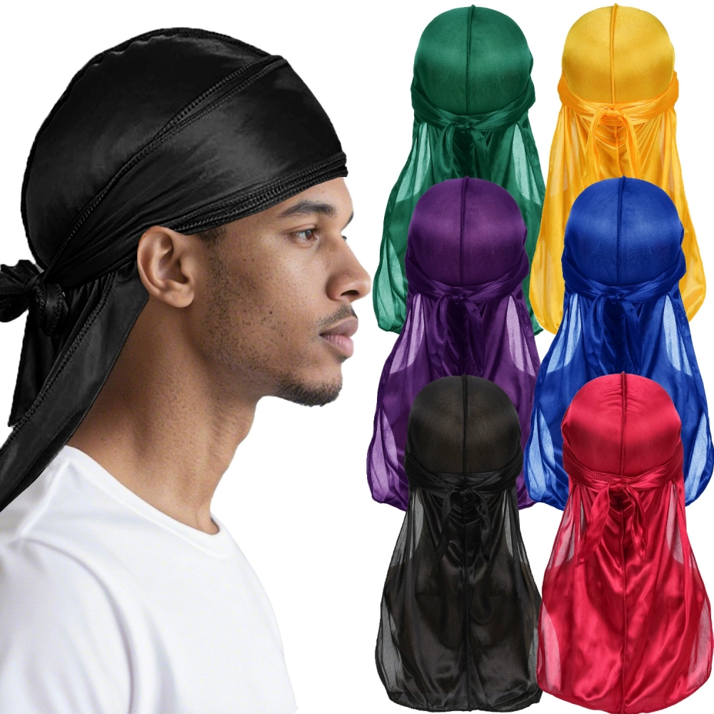 Men's Silk Durag Bonnet Bandan - Bandana Doo Rag บทวิจารณ์และราคา