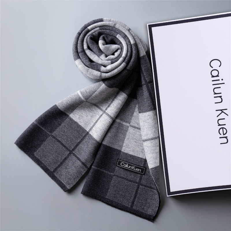 New Men's Versatile Wool Blend - Muffler Men Wool บทวิจารณ์และราคา