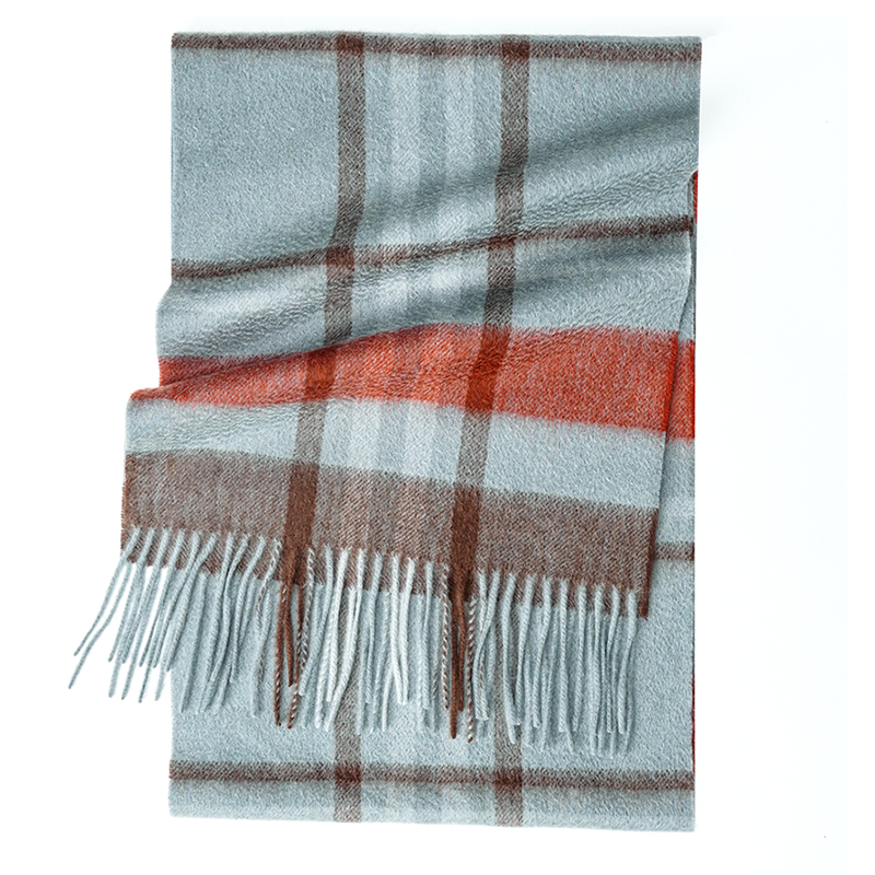 100% Cashmere Scarf   Plaid  W - Muffler Men Wool บทวิจารณ์และราคา