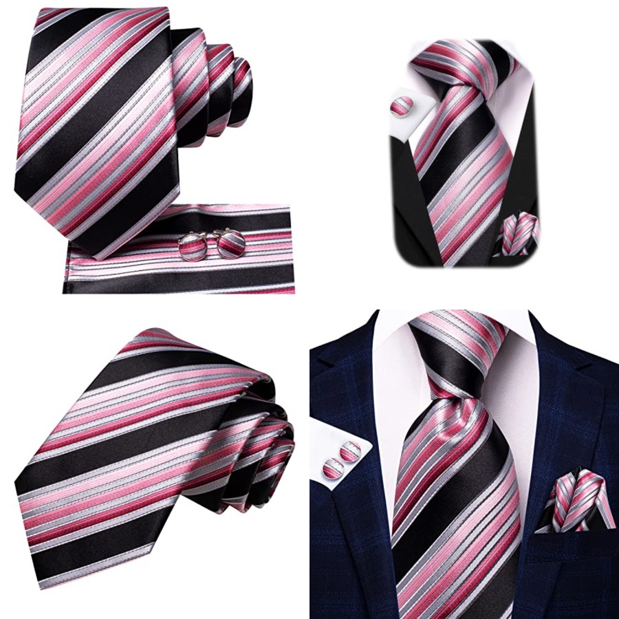 Men Ties Sets Silk Stripe Pais - Silk Tie Striped บทวิจารณ์และราคา