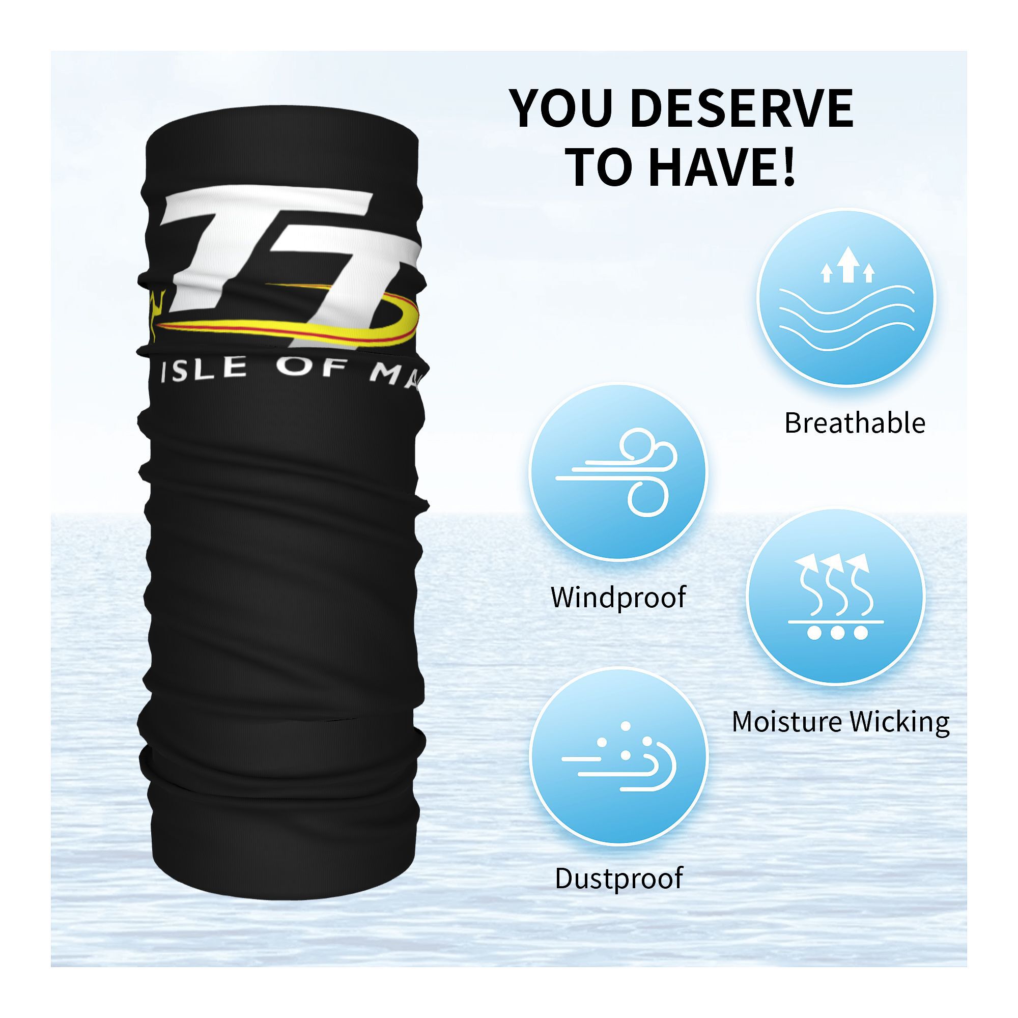 Custom Motorcycle Sport Isle o - Neck Warmer Tube บทวิจารณ์และราคา