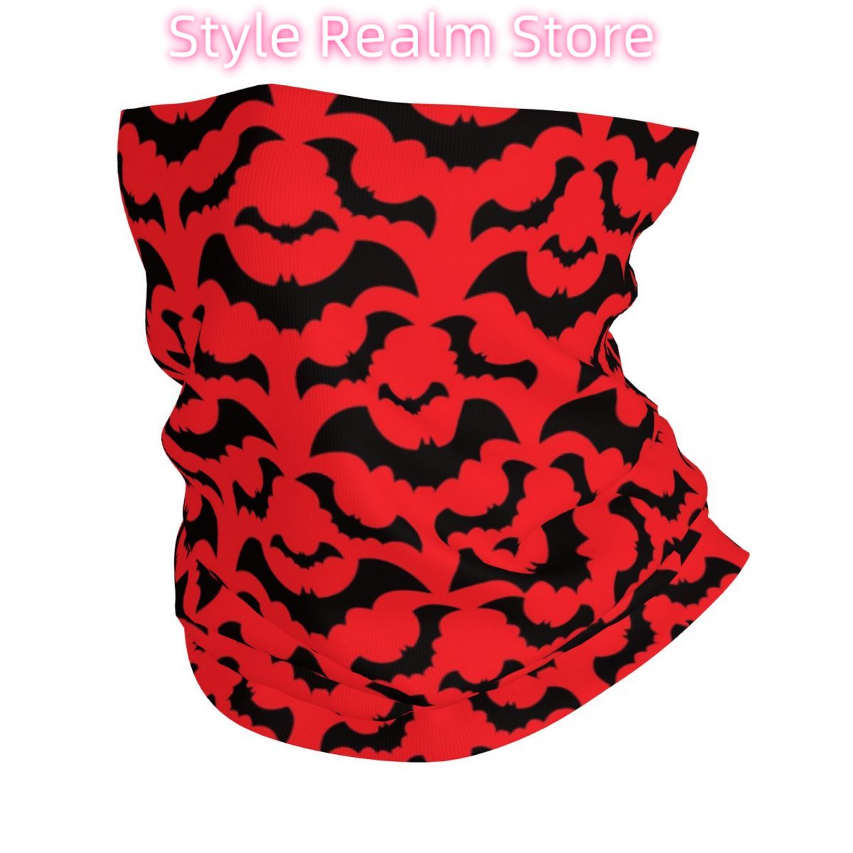 Gothic Witch Bats Pattern Band - Neck Warmer Tube บทวิจารณ์และราคา
