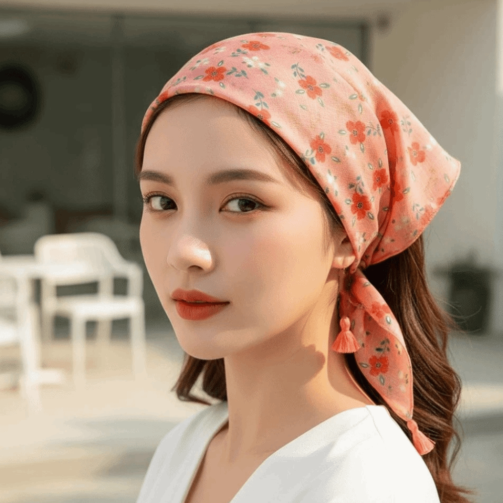 Neck Wrap Cotton-Linen Square  - Bandana Cotton บทวิจารณ์และราคา
