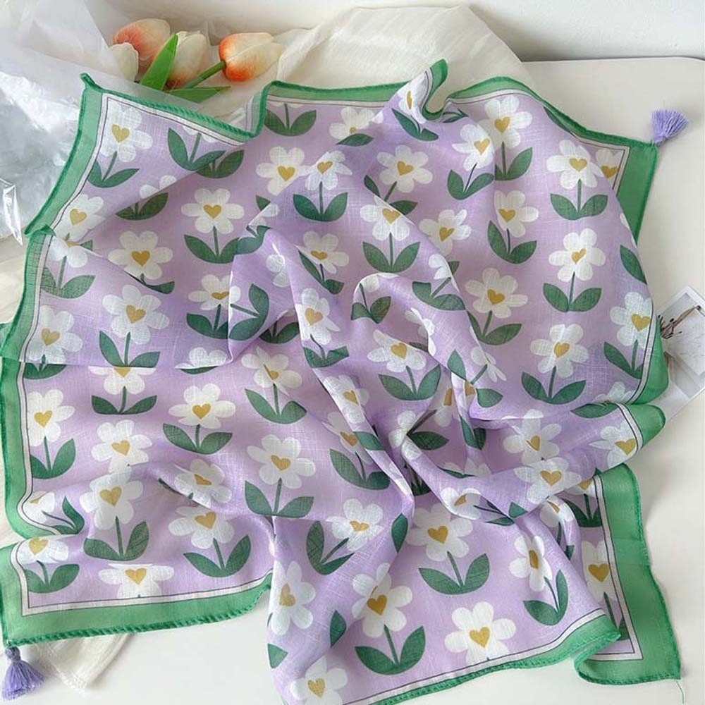 Neck Wrap Cotton-Linen Square  - Bandana Cotton บทวิจารณ์และราคา