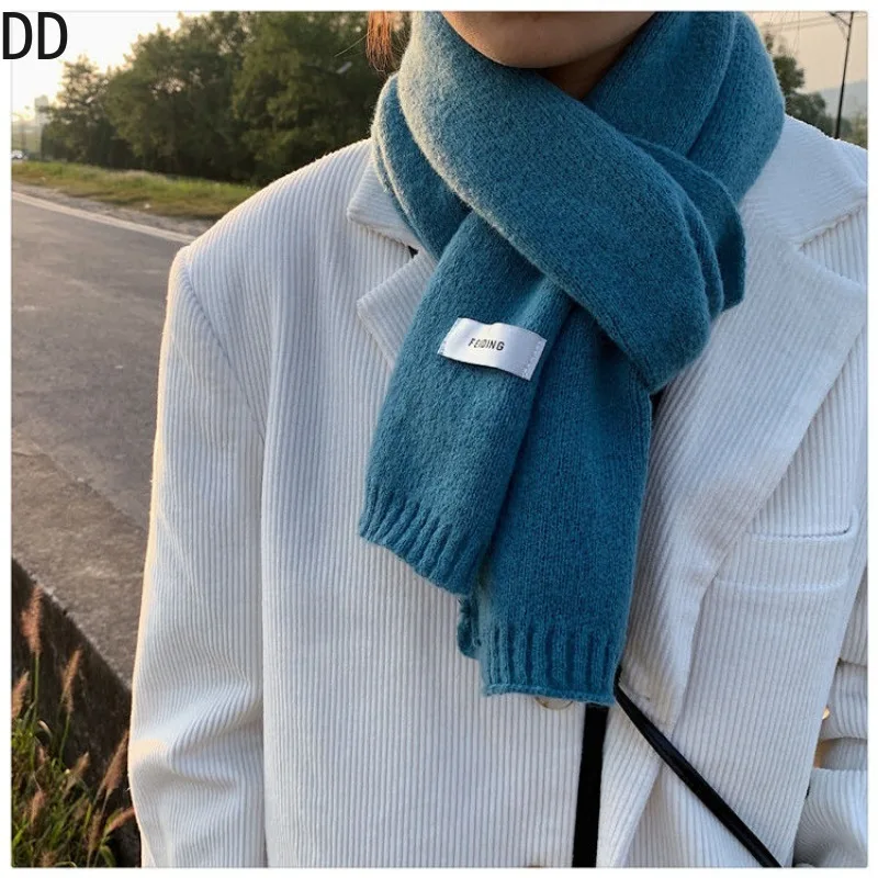 Simple Chic Solid Soft Scarf A - Muffler Men Wool บทวิจารณ์และราคา