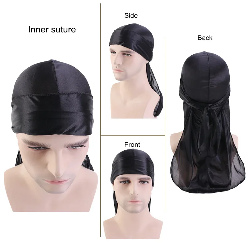 Fashion Long Tail Adult Satin  - Bandana Doo Rag บทวิจารณ์และราคา