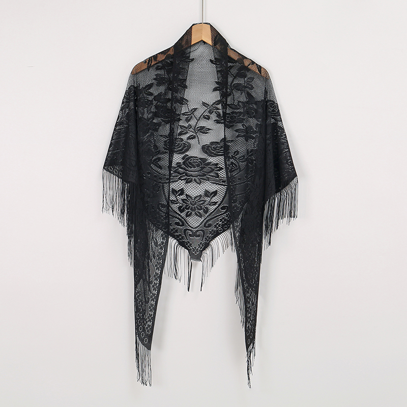 New Embroidery Lace Scarf Shaw - Stole Wedding Shawl บทวิจารณ์และราคา