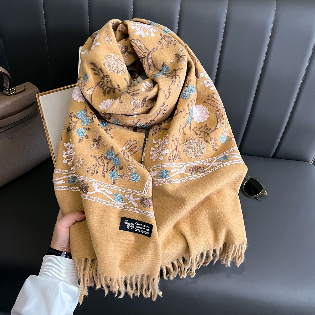 New Winter Warm Cashmere Scarf - Woven Scarf Blanket บทวิจารณ์และราคา