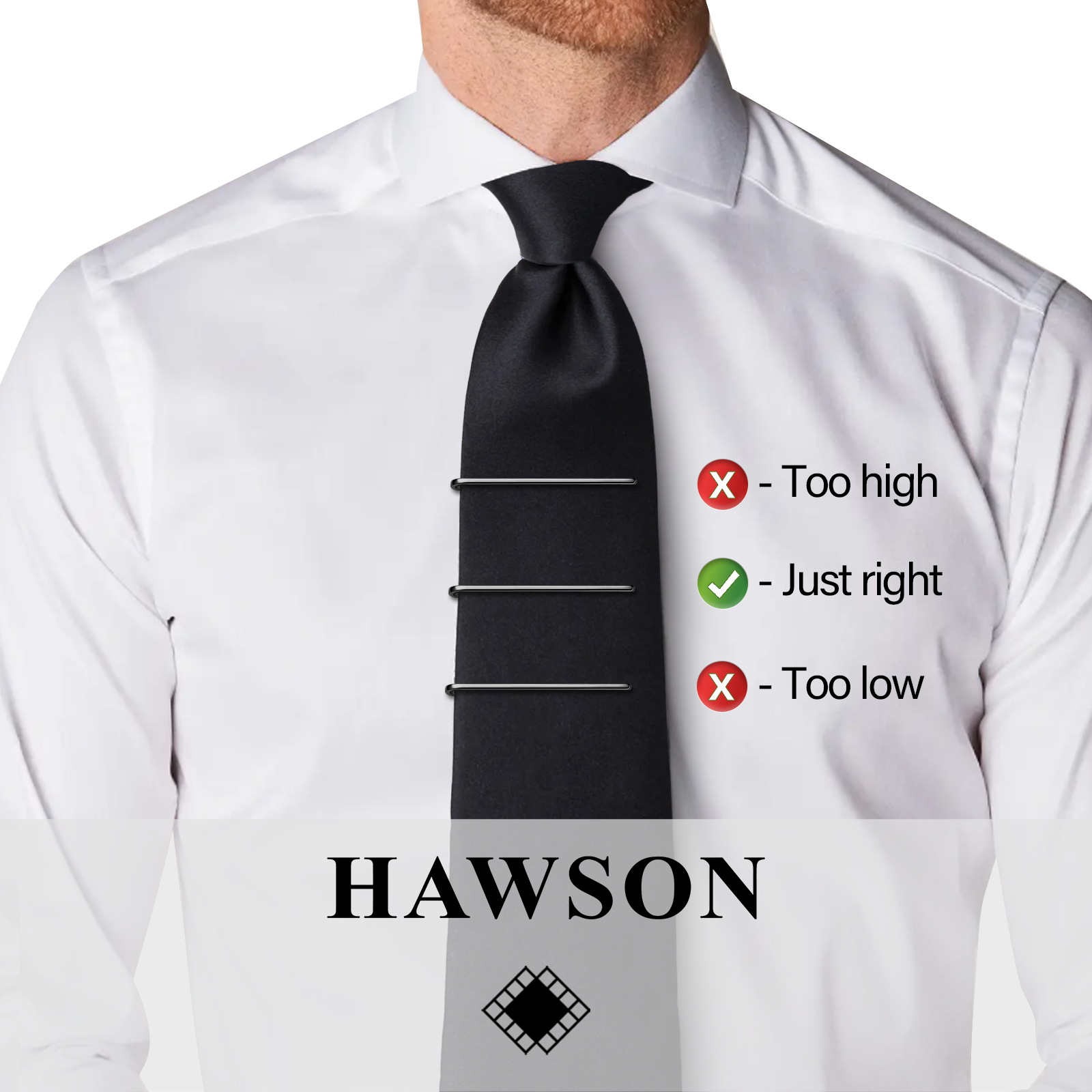 HAWSON Tie Clips for Men 4Pcs  - Tie Bar Set Gift บทวิจารณ์และราคา
