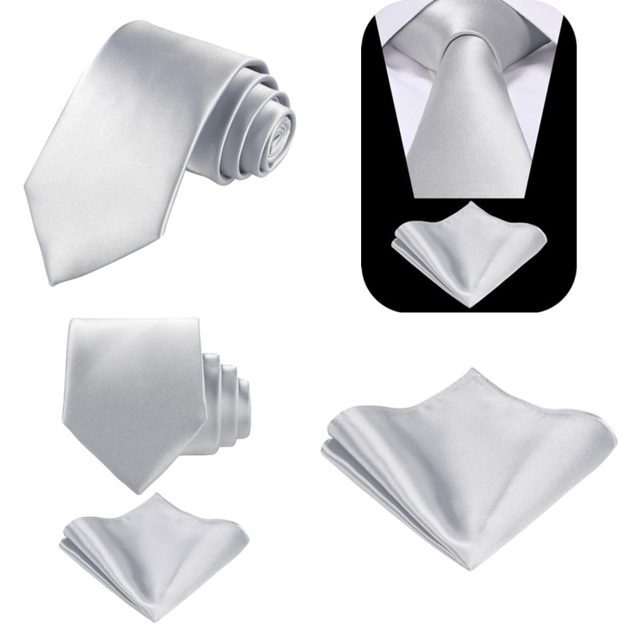Solid Satin Woven dyed Color F - Pocket Square Set บทวิจารณ์และราคา