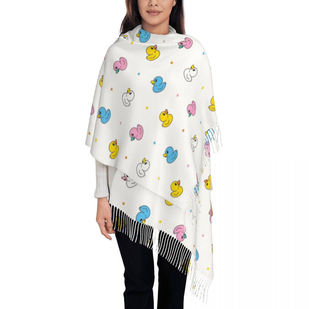 Women's Scarf with Tassel Cute - Pashmina Wrap Large บทวิจารณ์และราคา