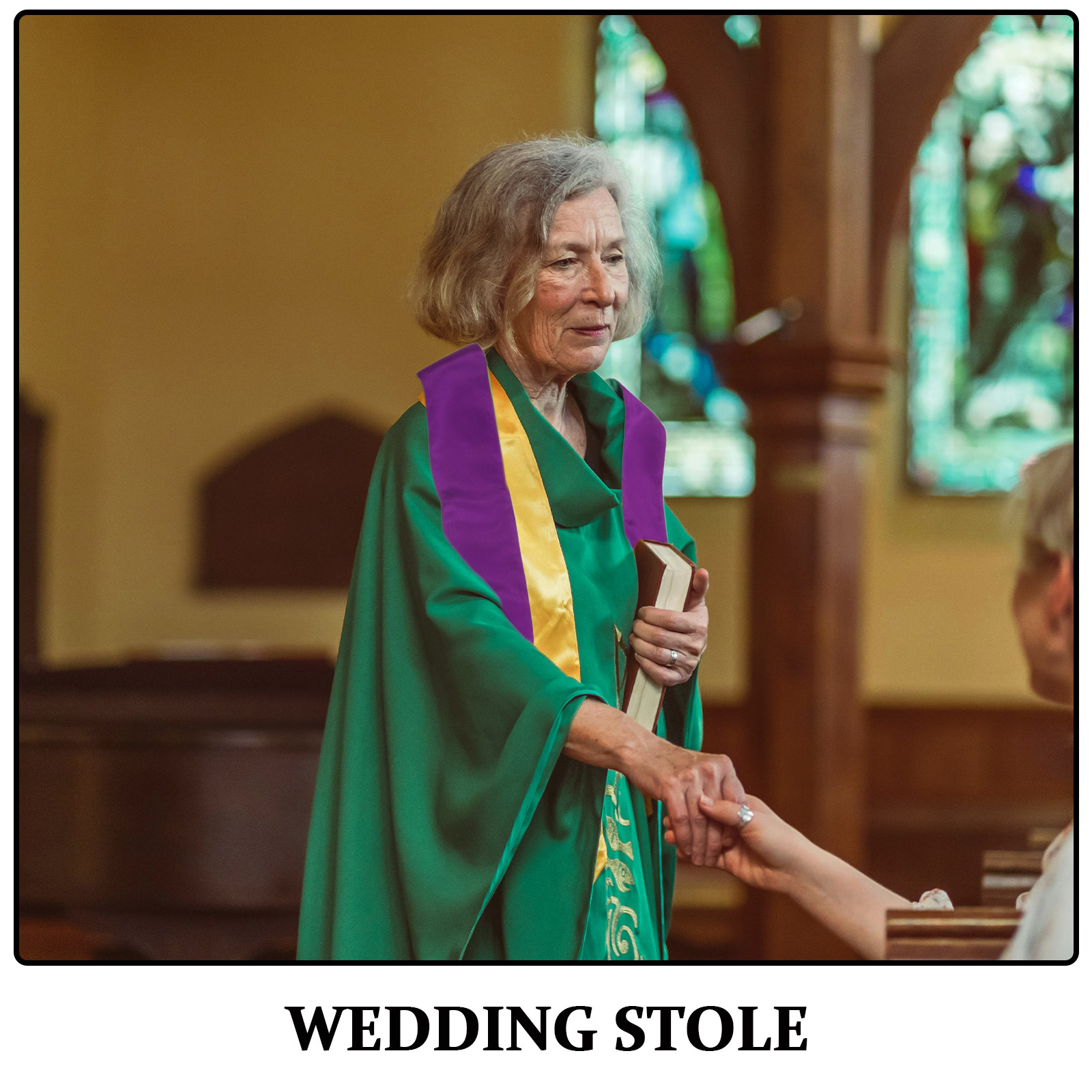 Reversible Wedding Pastor Stol - Stole Wedding Shawl บทวิจารณ์และราคา