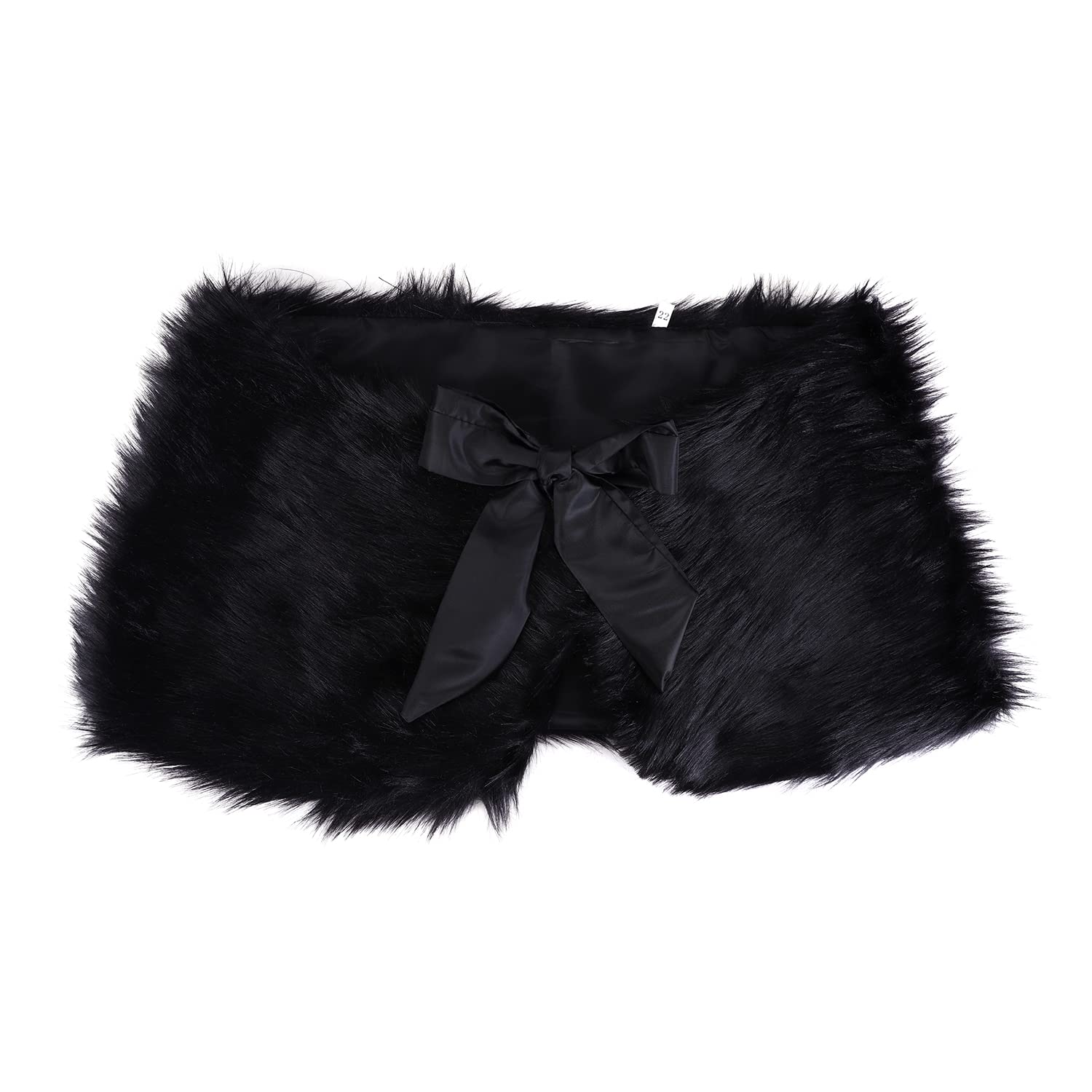 Women's Bridal Wedding Faux Fu - Stole Wedding Shawl บทวิจารณ์และราคา