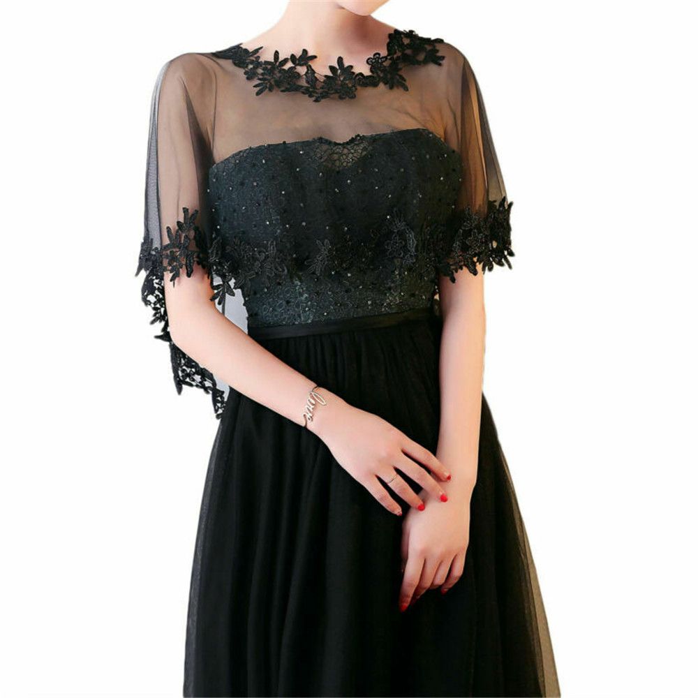 Fashion Lace Short Sleeve Shru - Stole Wedding Shawl บทวิจารณ์และราคา