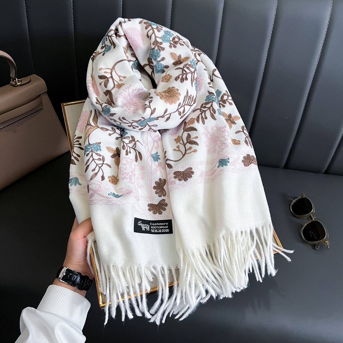 New Winter Warm Cashmere Scarf - Woven Scarf Blanket บทวิจารณ์และราคา