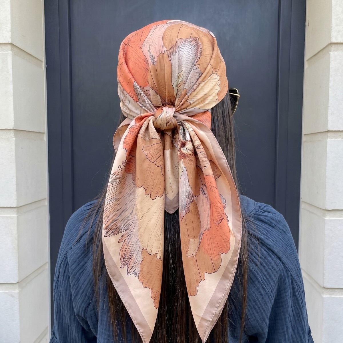 Women Silk Square Scarf Lady B - Pashmina Wrap Large บทวิจารณ์และราคา
