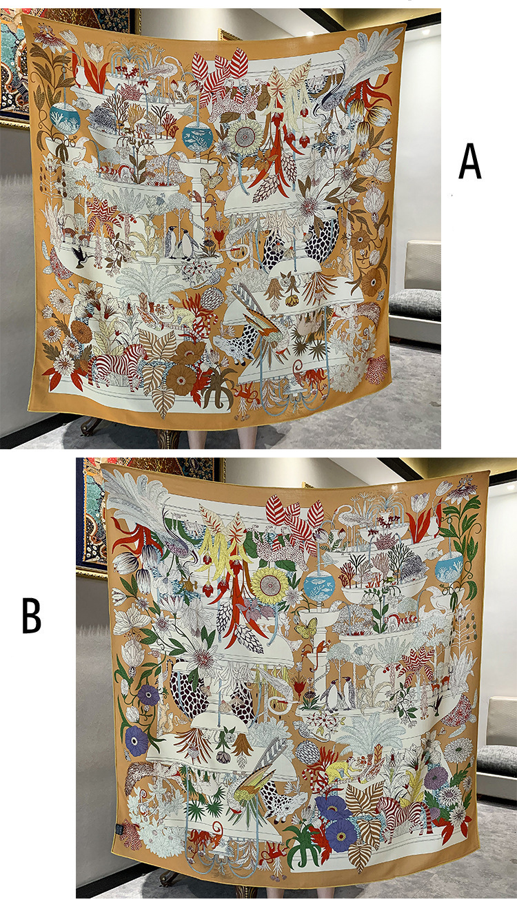 Double Sided Print Luxury Silk - Pashmina Wrap Large บทวิจารณ์และราคา