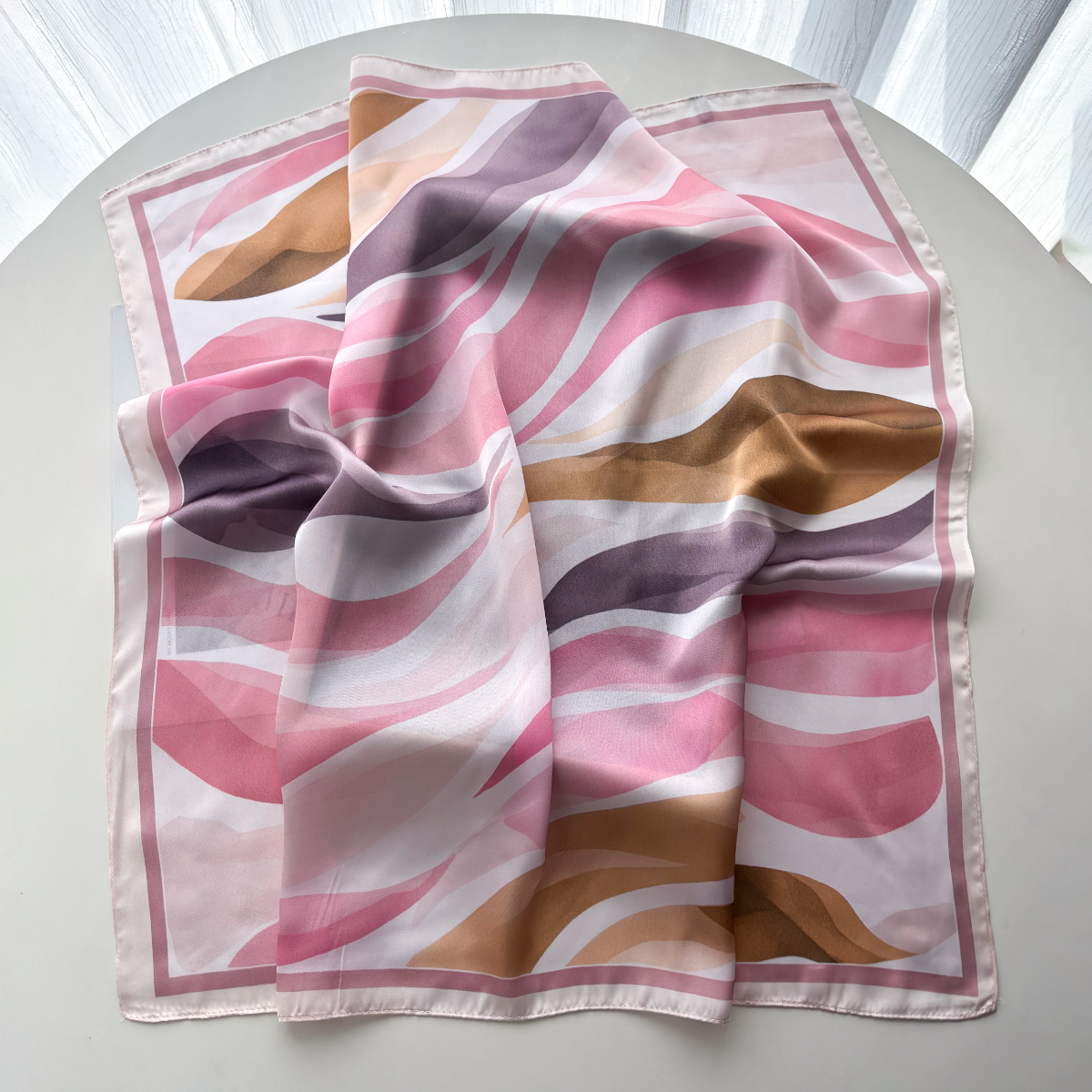 Design Print Women Silk Imitat - Scarf Silk Square บทวิจารณ์และราคา
