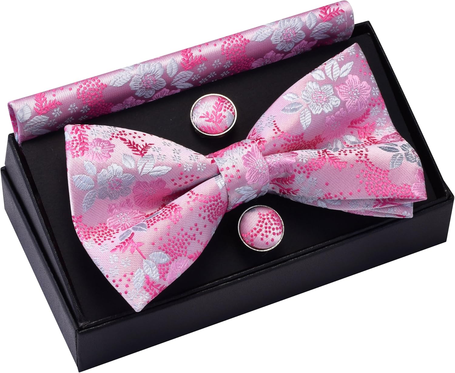 Floral Bow Tie & Handkerchief  - Pocket Square Set บทวิจารณ์และราคา