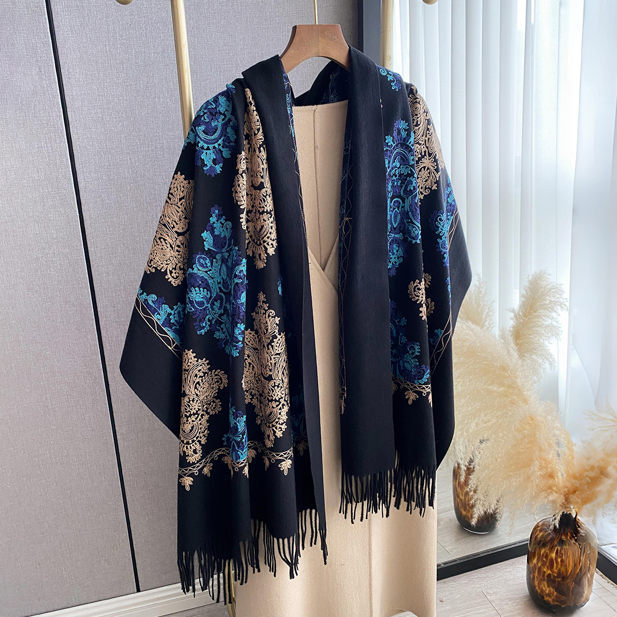 Women Fashion Winter Warm Cash - Woven Scarf Blanket บทวิจารณ์และราคา