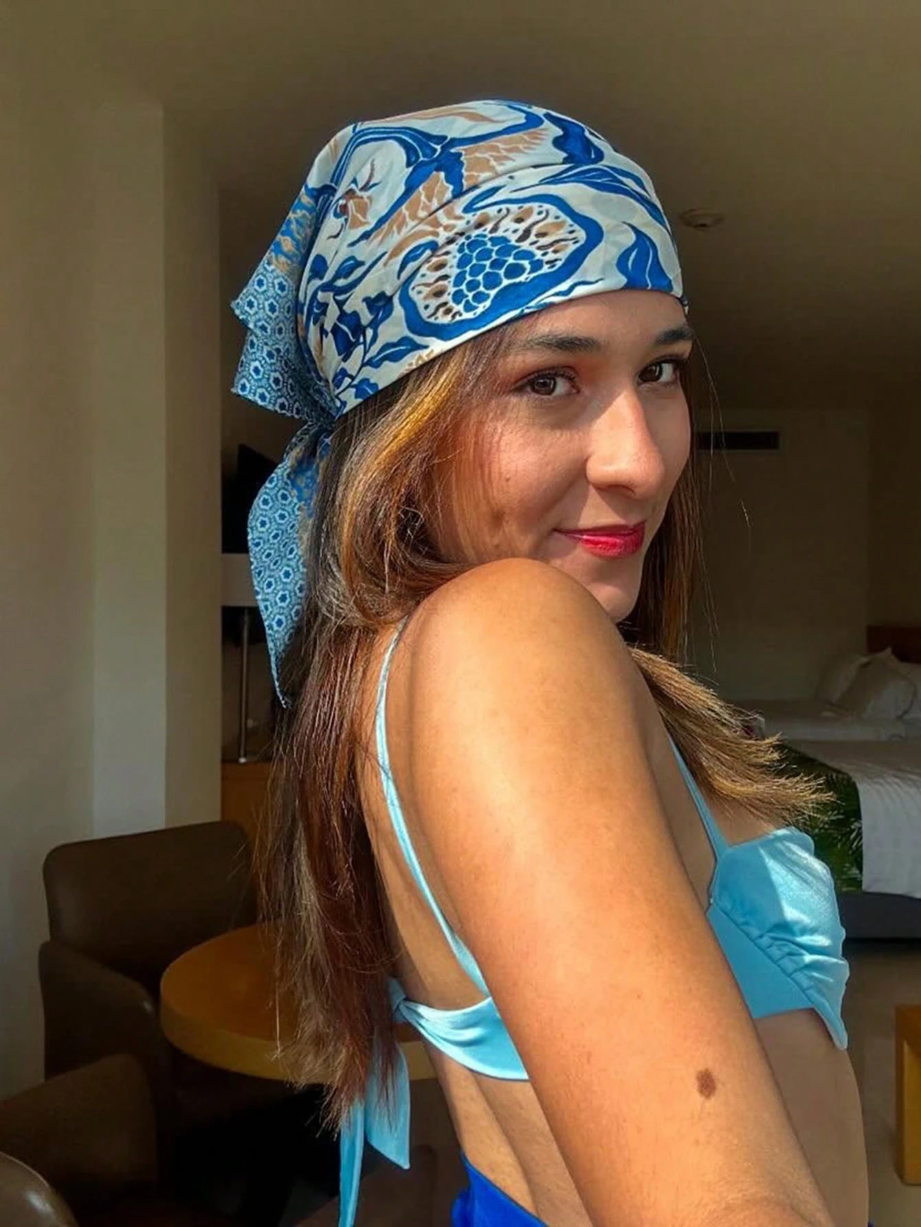 Luxury Brand Bohemia Print Squ - Head Wrap Turban บทวิจารณ์และราคา