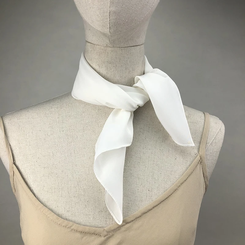 New Women Silk Scarf Square Ne - Ascot Neck Scarf บทวิจารณ์และราคา