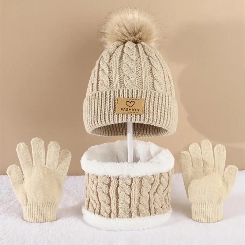 Toddler Kids Pom Pom Decor Bea - Infinity Scarf Knit บทวิจารณ์และราคา