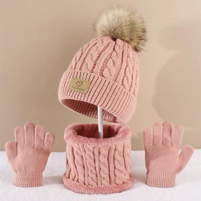 Toddler Kids Pom Pom Decor Bea - Infinity Scarf Knit บทวิจารณ์และราคา