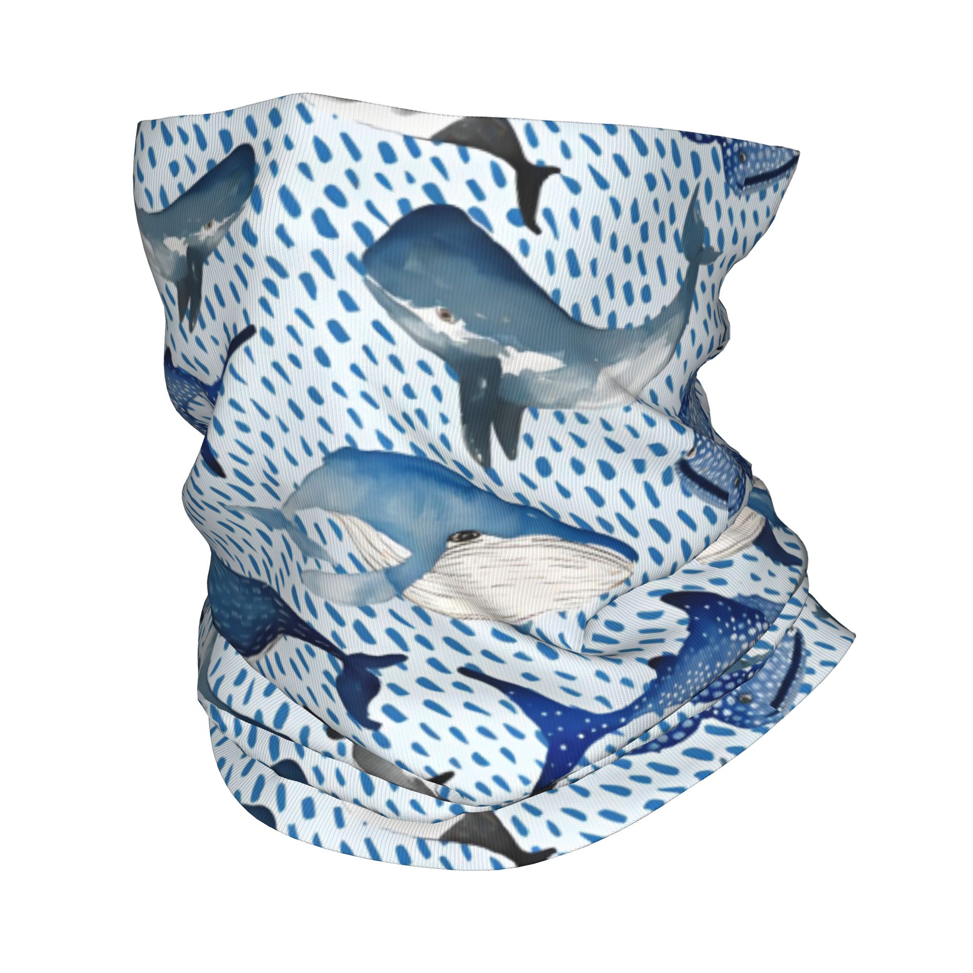 Custom Blue Watercolour Shark  - Neck Warmer Tube บทวิจารณ์และราคา