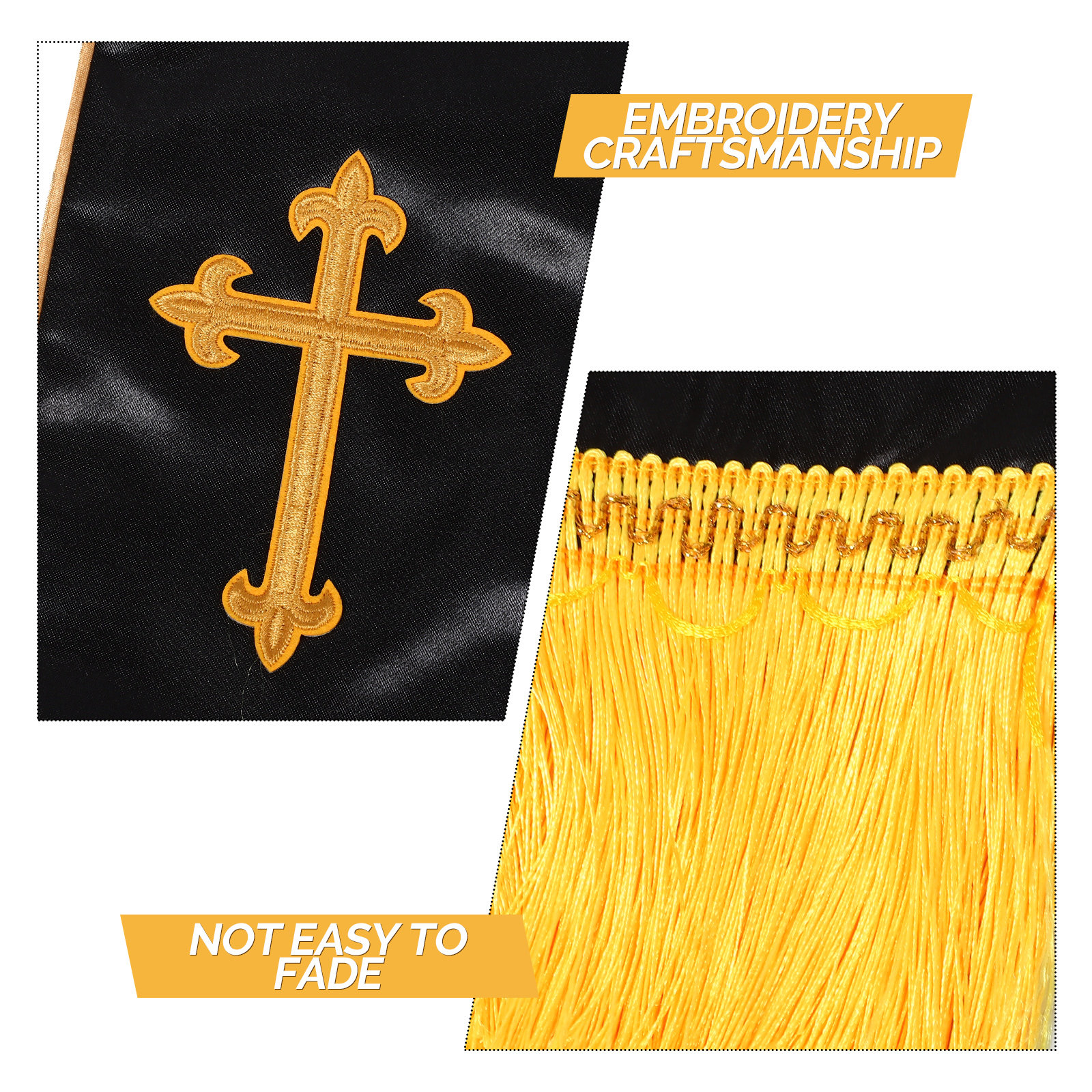 Embroidered Wedding Officiant  - Stole Wedding Shawl บทวิจารณ์และราคา