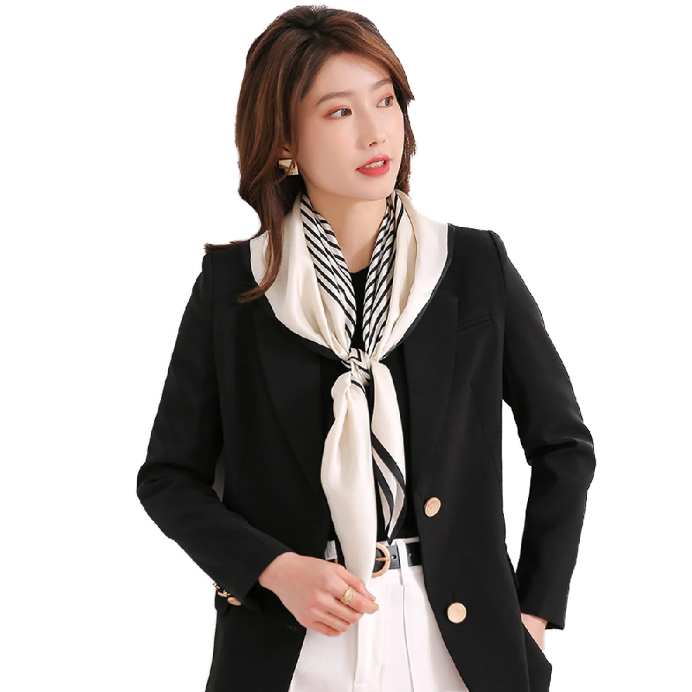 Vintage 100% Silk Scarf Women  - Silk Tie Striped บทวิจารณ์และราคา