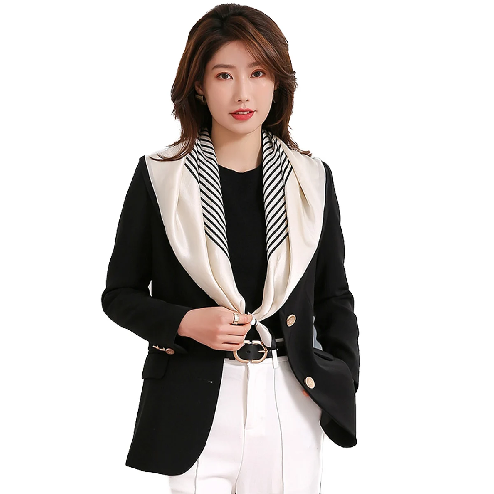 Vintage 100% Silk Scarf Women  - Silk Tie Striped บทวิจารณ์และราคา