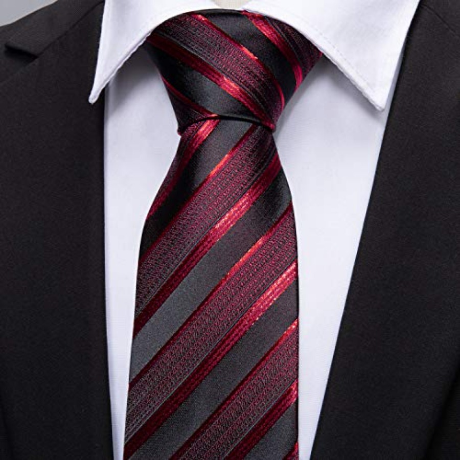 Tie Sets for Men Silk Stripe N - Silk Tie Striped บทวิจารณ์และราคา