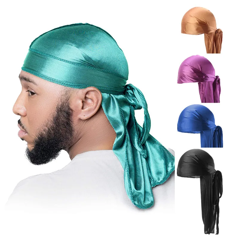 5Pcs Silk Durag Bandana Turban - Bandana Doo Rag บทวิจารณ์และราคา
