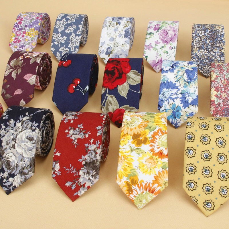 Brand New Floral Tie for Men's - Skinny Tie Men บทวิจารณ์และราคา