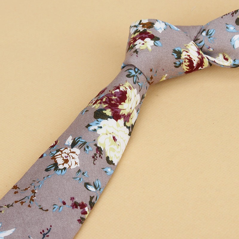 Brand New Floral Tie for Men's - Skinny Tie Men บทวิจารณ์และราคา
