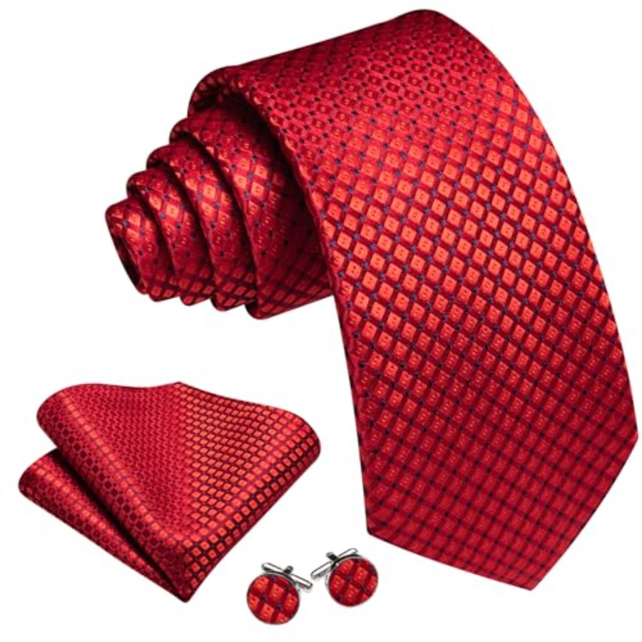 Men Plaid/Striped Ties Set Sil - Silk Tie Striped บทวิจารณ์และราคา