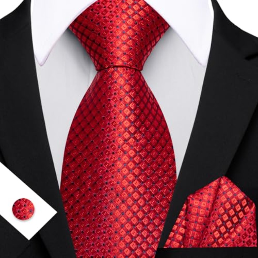 Men Plaid/Striped Ties Set Sil - Silk Tie Striped บทวิจารณ์และราคา