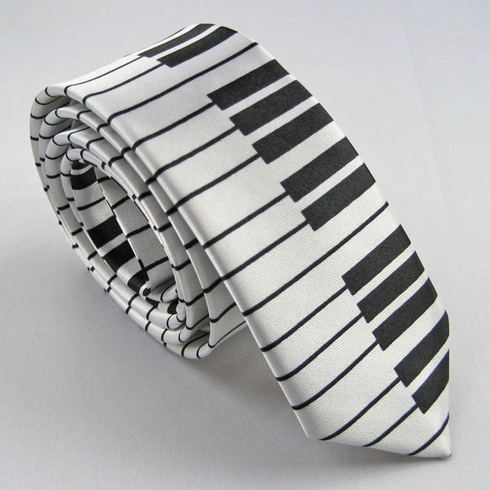 Skinny Piano Black & White Men - Skinny Tie Men บทวิจารณ์และราคา