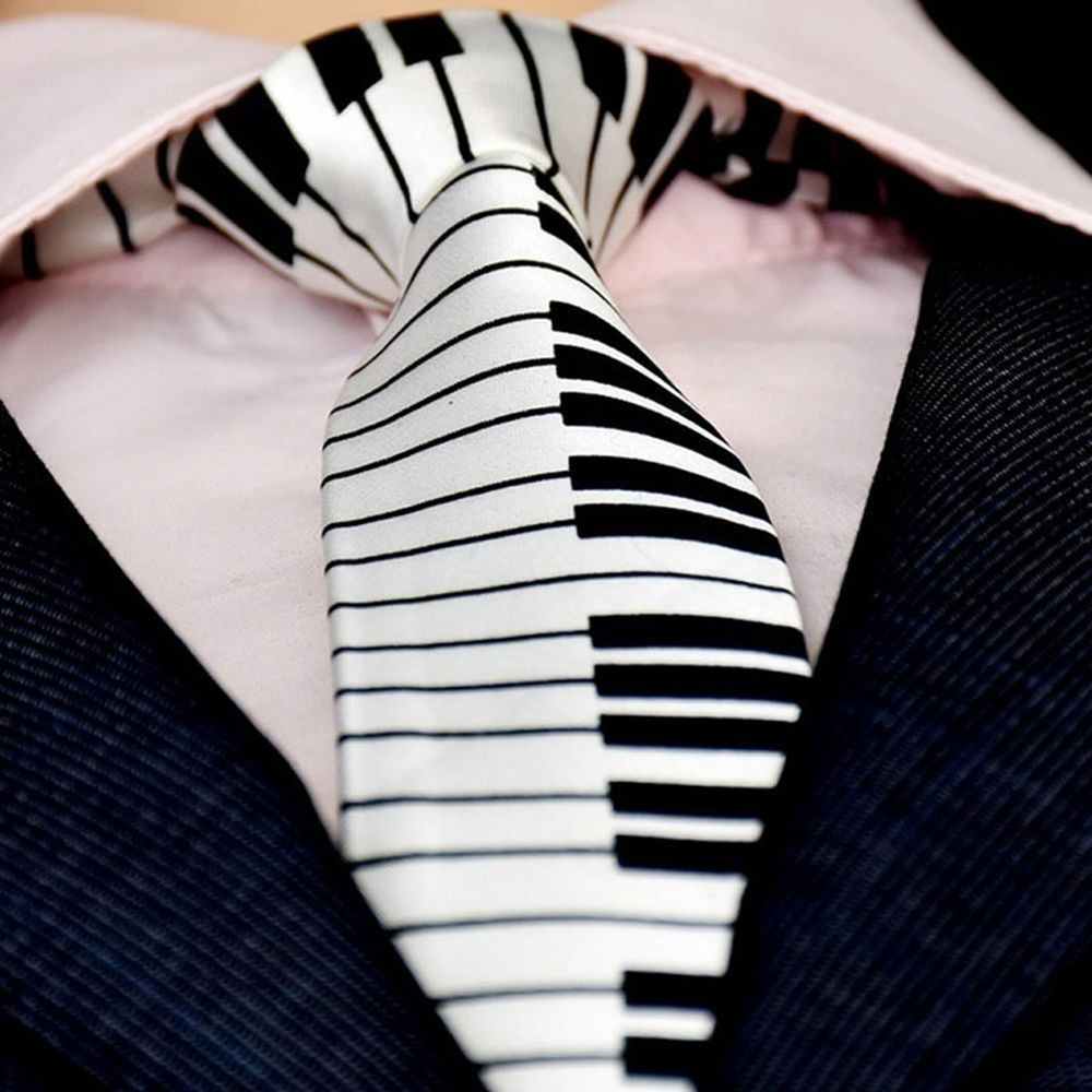 Skinny Piano Black & White Men - Skinny Tie Men บทวิจารณ์และราคา
