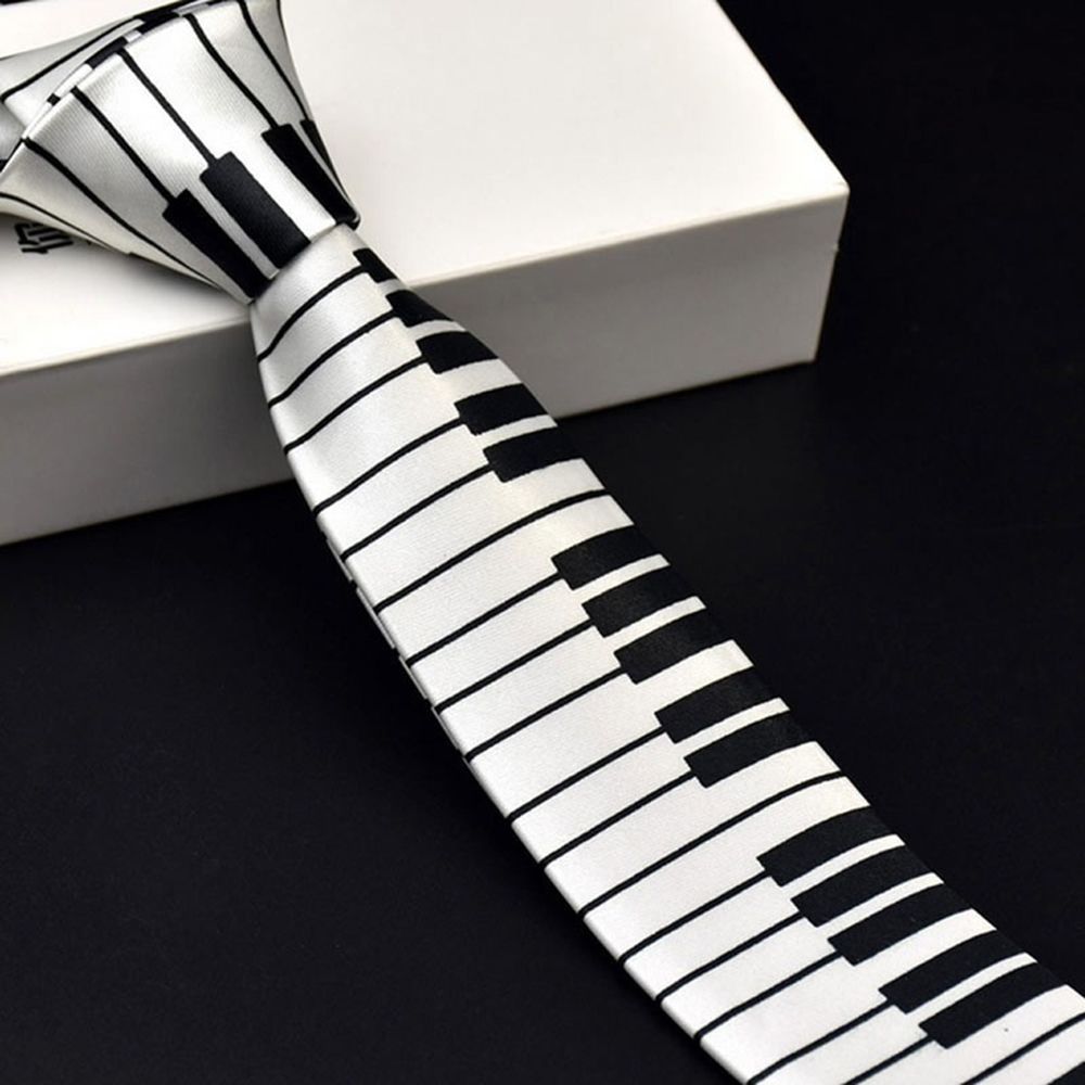 Skinny Piano Black & White Men - Skinny Tie Men บทวิจารณ์และราคา