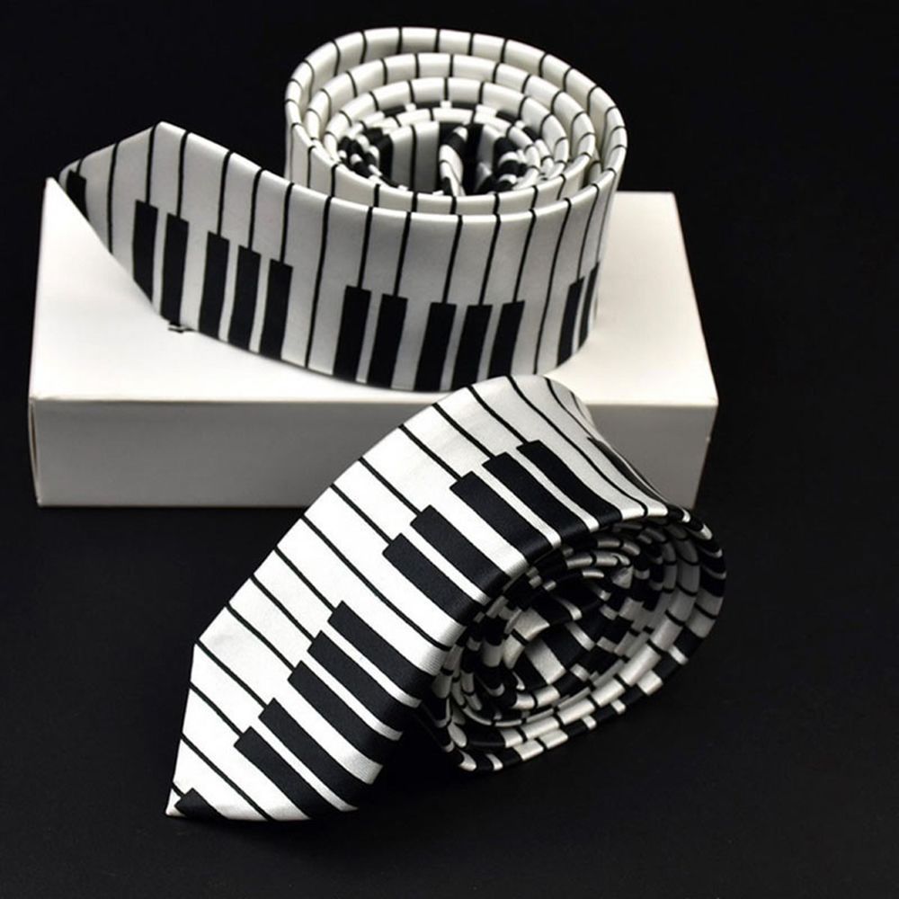 Skinny Piano Black & White Men - Skinny Tie Men บทวิจารณ์และราคา