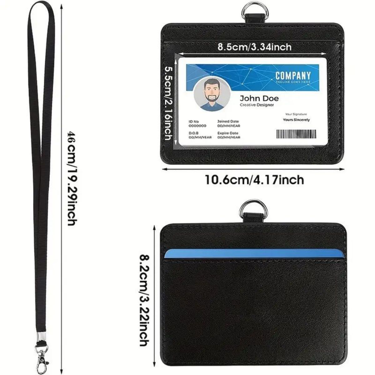 1 pc Horizontal ID badge holde - Lanyard Badge Holder บทวิจารณ์และราคา