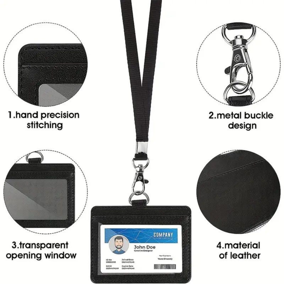 1 pc Horizontal ID badge holde - Lanyard Badge Holder บทวิจารณ์และราคา