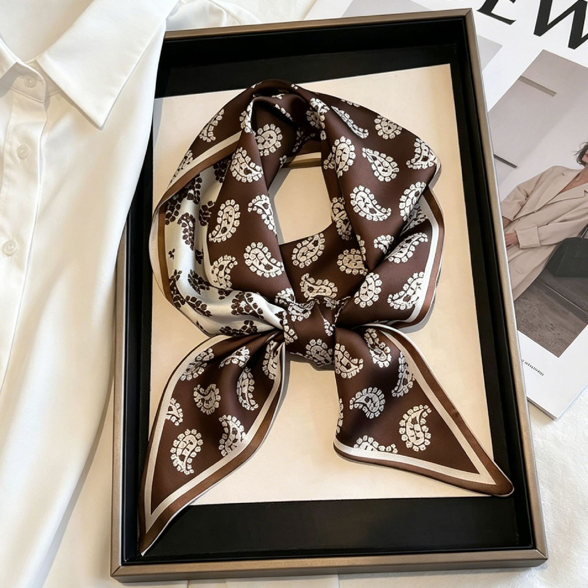 Luxury Long Neckerchief Skinny - Head Wrap Turban บทวิจารณ์และราคา